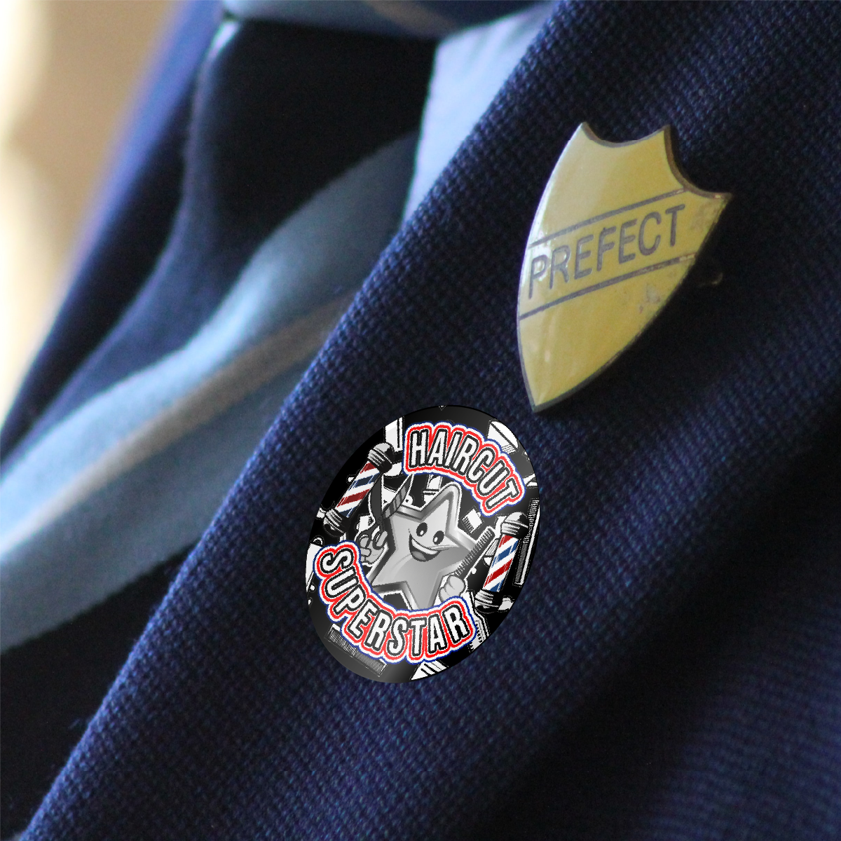 144 Barber Haircut Superstar 30 mm Reward Stickers for Children, Parents, Barbers, Hairdressers