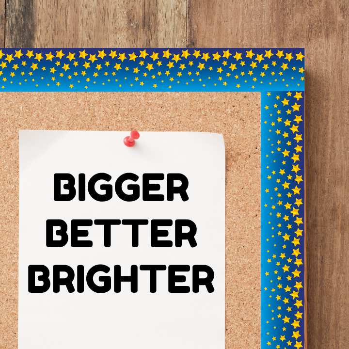 Sticker Stocker - Bright Stars Classroom Trimmers 14.25m long Notice Board Display Borders
