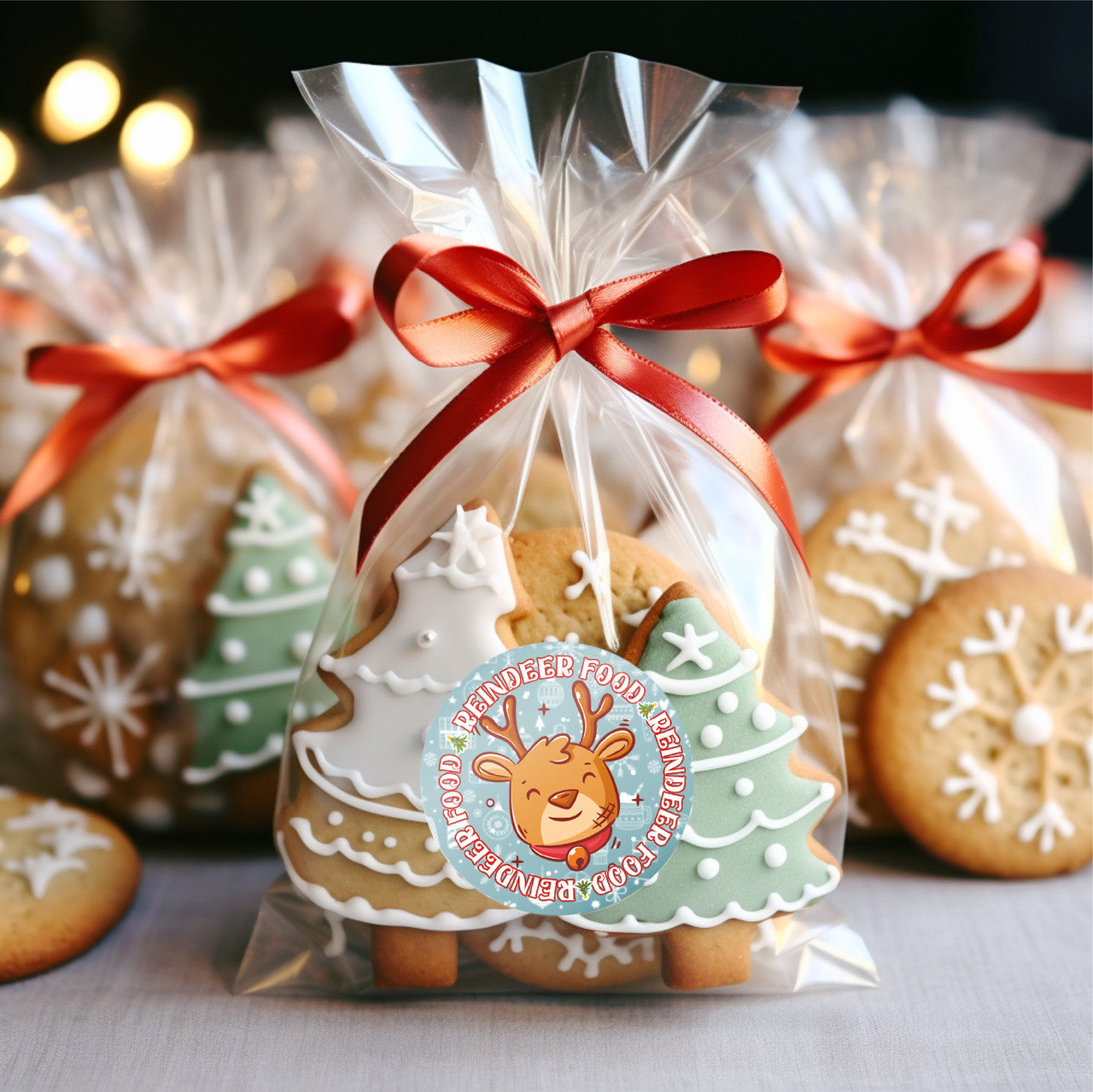 144 Reindeer Food 30mm Reward Stickers for School Teachers, Parents and Nursery + 90 Free 10mm Santa's