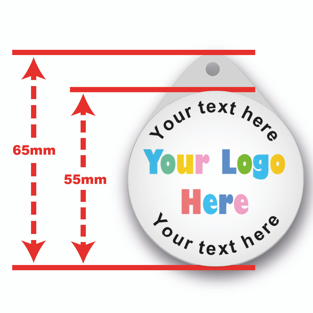 Sticker Stocker - Create your own Medal - your own image and text Large 55mm Plastic Medal FREE Ribbon and Certificate