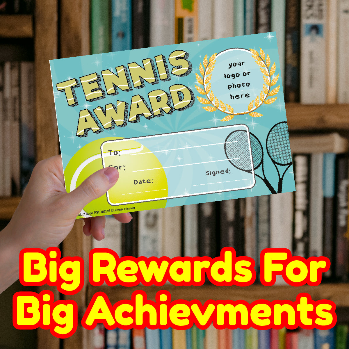 Personalised Tennis Award certificates for school teachers, 250gsm A5 silk finish Photo Paper