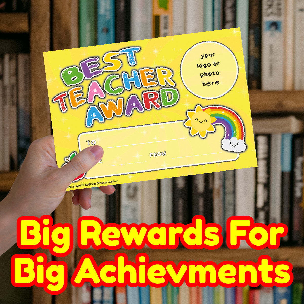 Personalised Best Teacher Award certificates for school teachers, 250gsm A5 silk finish Photo Paper