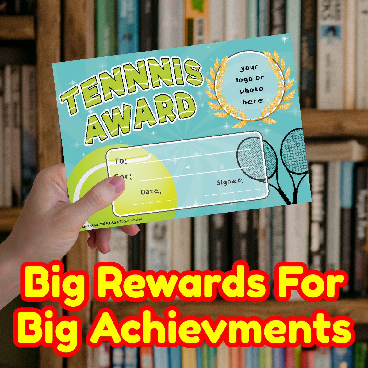 Personalised Tennis Award certificates for school teachers, 250gsm A5 silk finish Photo Paper