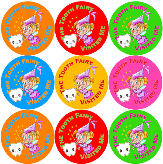 Sticker Stocker 144 Tooth Fairy 30mm Reward Stickers for Teachers, Parents Dentist and Party Bags