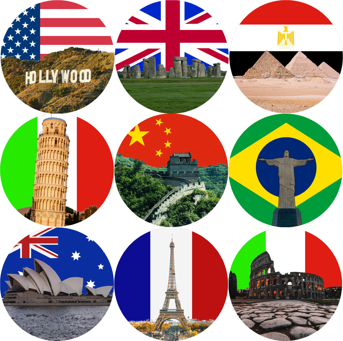 Sticker Stocker - 144 World Landmarks 30mm Stickers for School Teachers, Parents and Nursery
