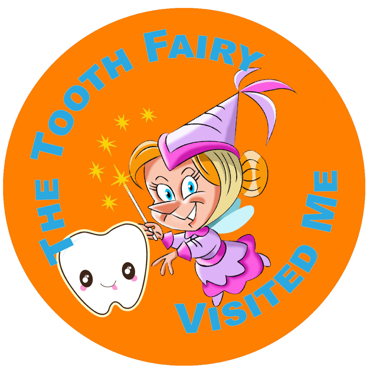 Sticker Stocker 144 Tooth Fairy 30mm Reward Stickers for Teachers, Parents Dentist and Party Bags