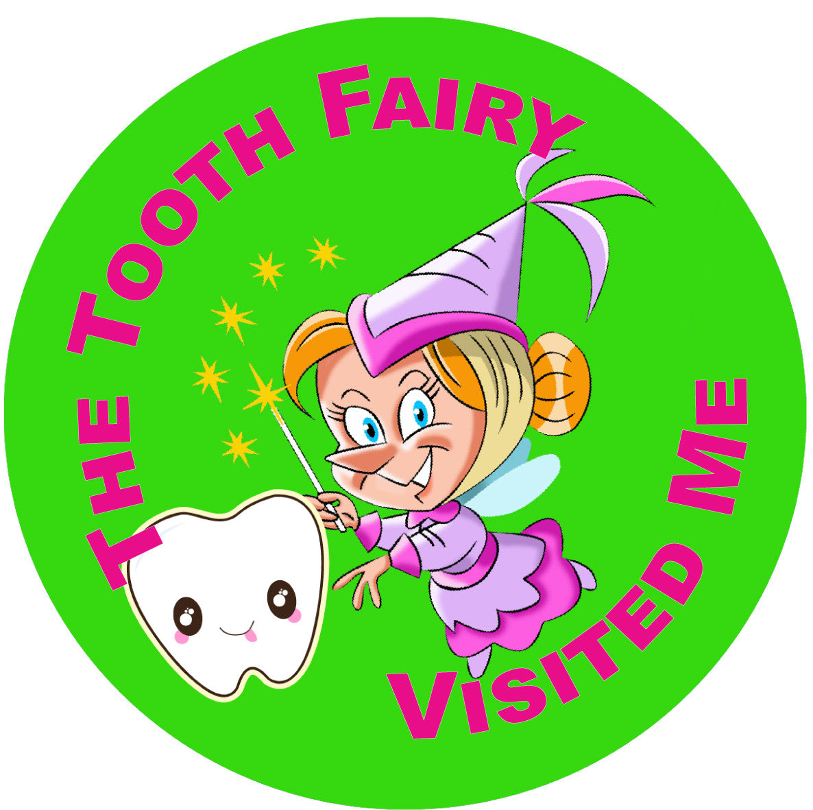 Sticker Stocker 144 Tooth Fairy 30mm Reward Stickers for Teachers, Parents Dentist and Party Bags