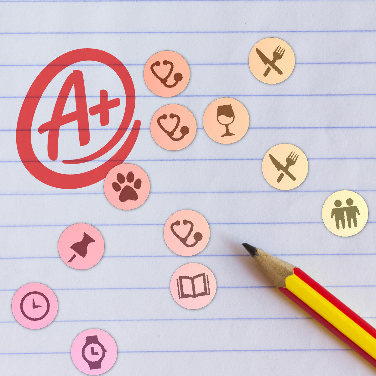 Sticker Stocker - 900 Mini Pastel Planner Dots 10mm Spot Stickers for Teachers and Planners