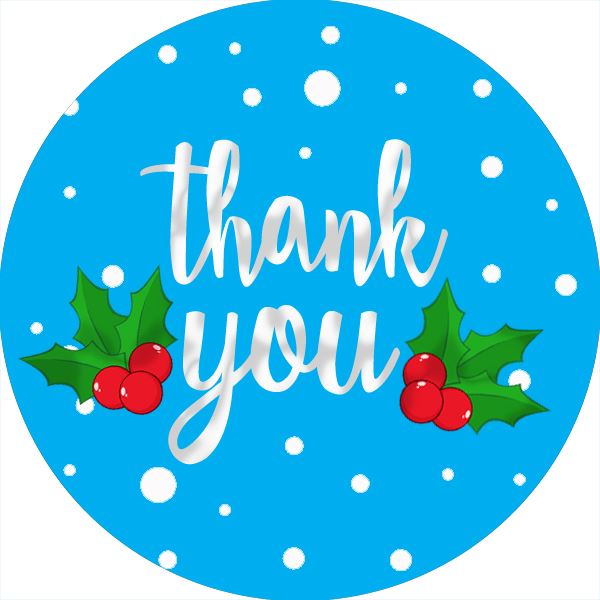 144 Christmas Thank you 30mm Children's Xmas Reward Stickers for Teachers or Parents