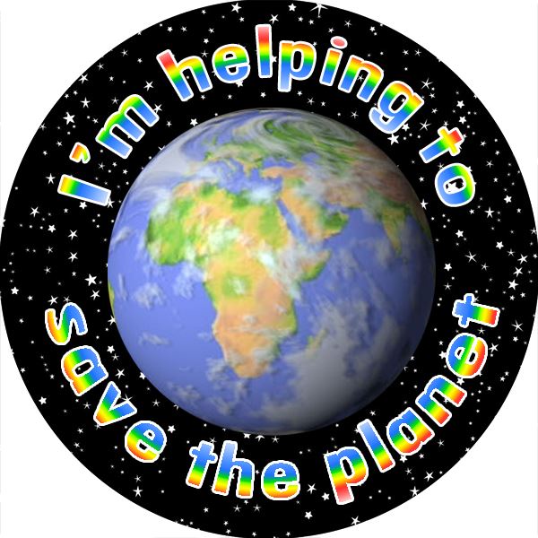 144 Save the Planet 30mm Reward Stickers for School Teachers, Parents and Nursery