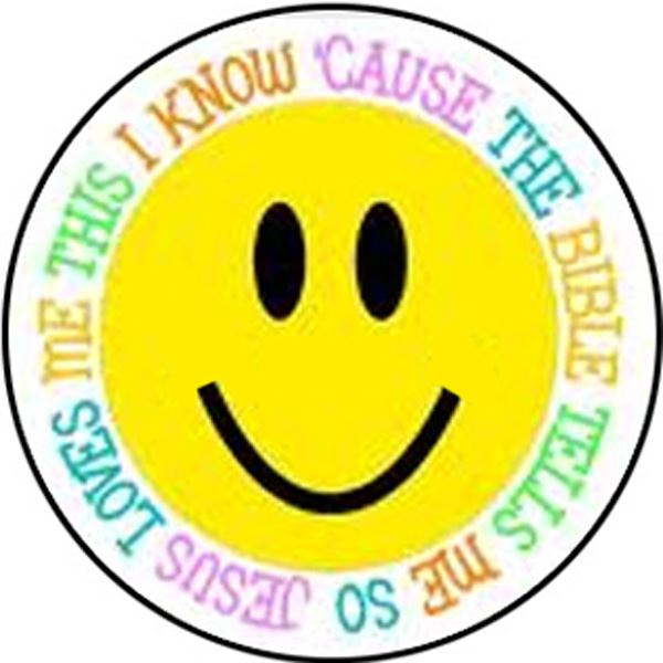 144 Smile! Jesus Loves You 30mm Round Children's Christian Reward Stickers - Teachers or Parents
