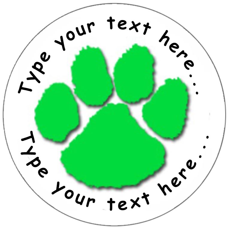 144 Personalised Paw Prints 30mm Reward Stickers for School Teachers, Parents and Nursery