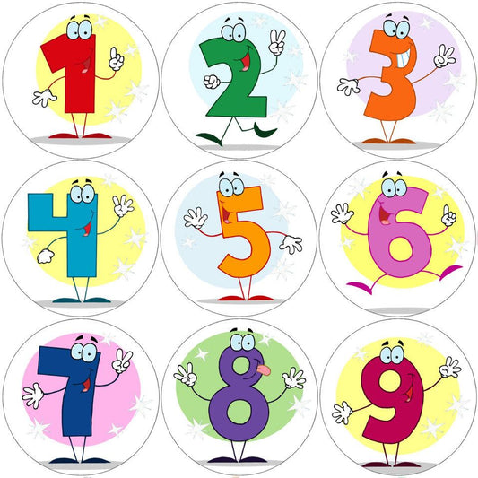 144 Numbers 30mm Maths Reward Stickers for School Teachers, Parents and Nursery