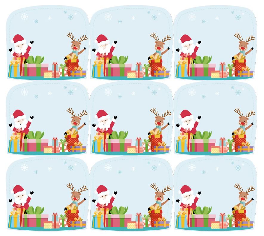 72 Christmas Self Adhesive labels 45mm Stickers Gifting Tags Present Name Labels
