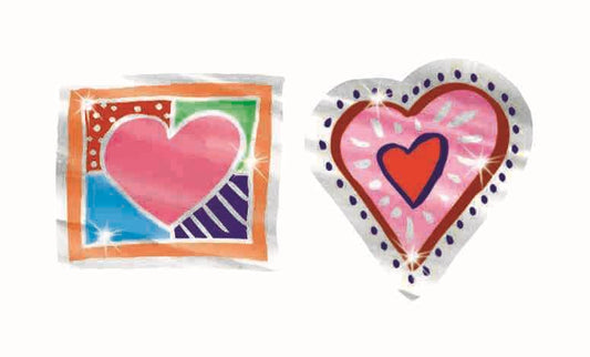 Shiny Hearts Foil Bright Reward Stickers