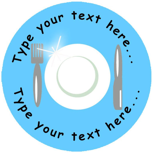 144 Clean Plate Personalised 30mm Reward Stickers for School Teachers, Parents and Nursery