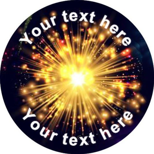 144 Fireworks Personalised 30mm Reward Stickers for School Teachers, Parents and Nursery