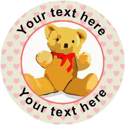 144 Personalised Teddy Bear 30mm Reward Stickers for Teachers,  Parents, Party Bags