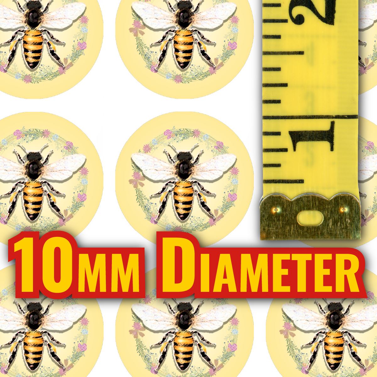 900 Mini Honey Bee Dot 10mm Spot Reward Stickers for Teachers and Planner Charts