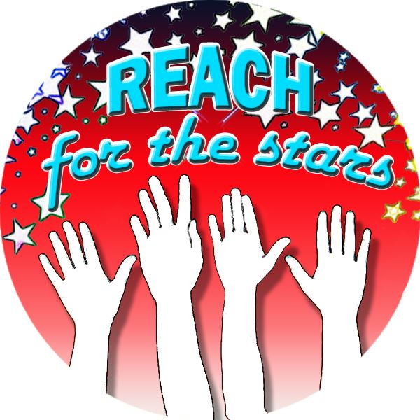 144 Reach for the Stars 30mm Reward Stickers for Teachers or Parents