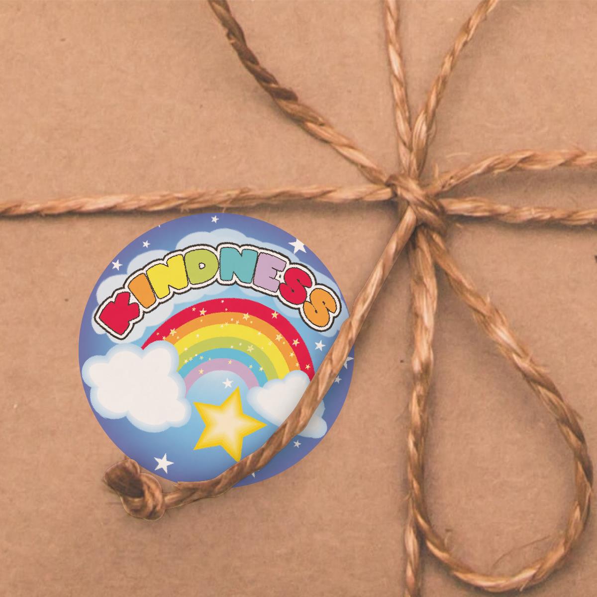 144 Kindness Rainbows 30mm Reward Stickers for School Teachers, Parents and Nursery