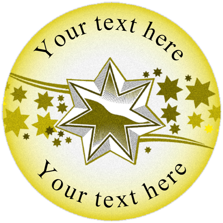 Sticker Stocker 144 Gold Star Personalised 30 mm Reward Stickers for School Teachers, Parents and Nursery