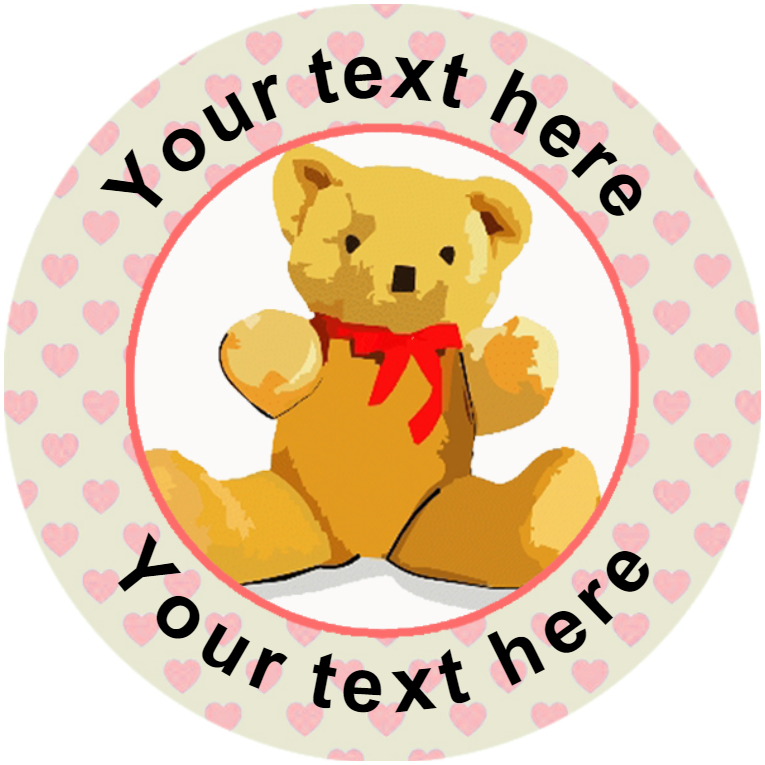 Sticker Stocker 144 Personalised Teddy Bear 30mm Reward Stickers for Teachers, Party Bag, Parents