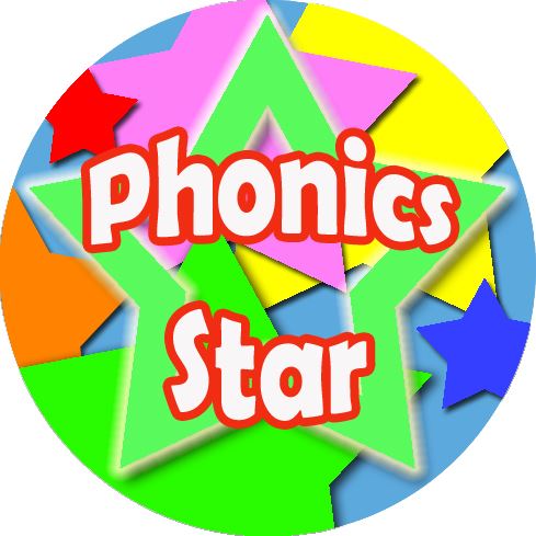 144 Phonics Star 30mm Reward Stickers for School Teachers, Parents and Nursery