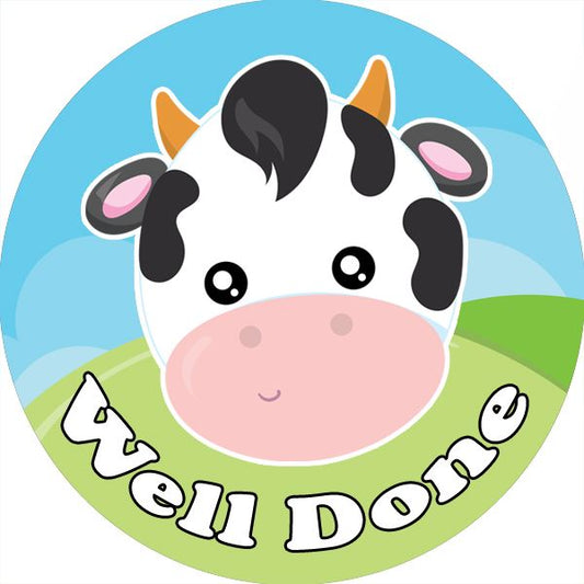 144 Farmyard Animals Praise Words 30mm Stickers for Teachers, Parents and Party Bags