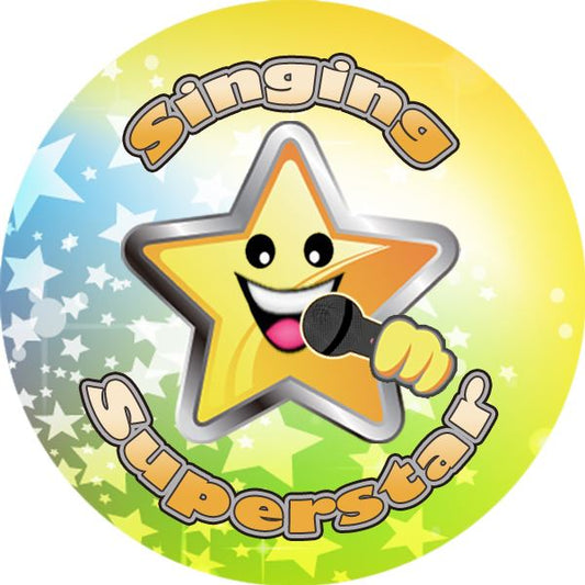 144 Singing Superstar 30mm Reward Stickers for Teachers, Parents and Party Bags