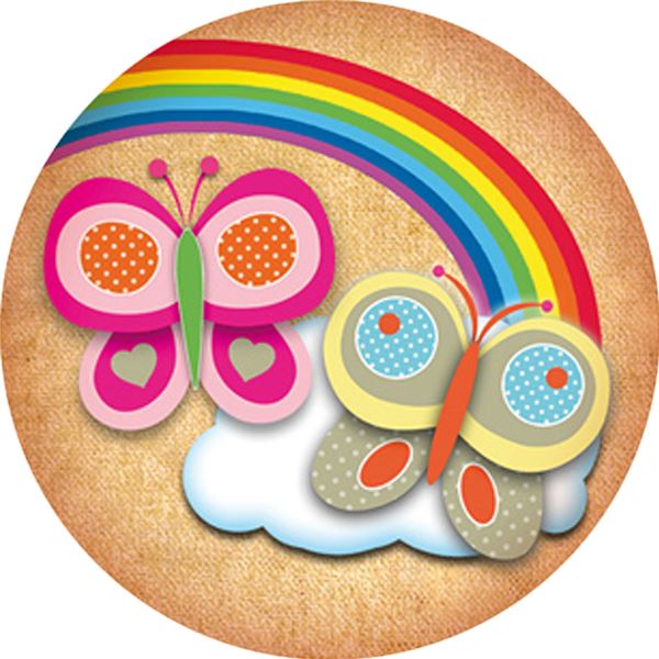 144 Rainbow Butterflies 30mm Reward Stickers for Teachers, Parents, Party Bags