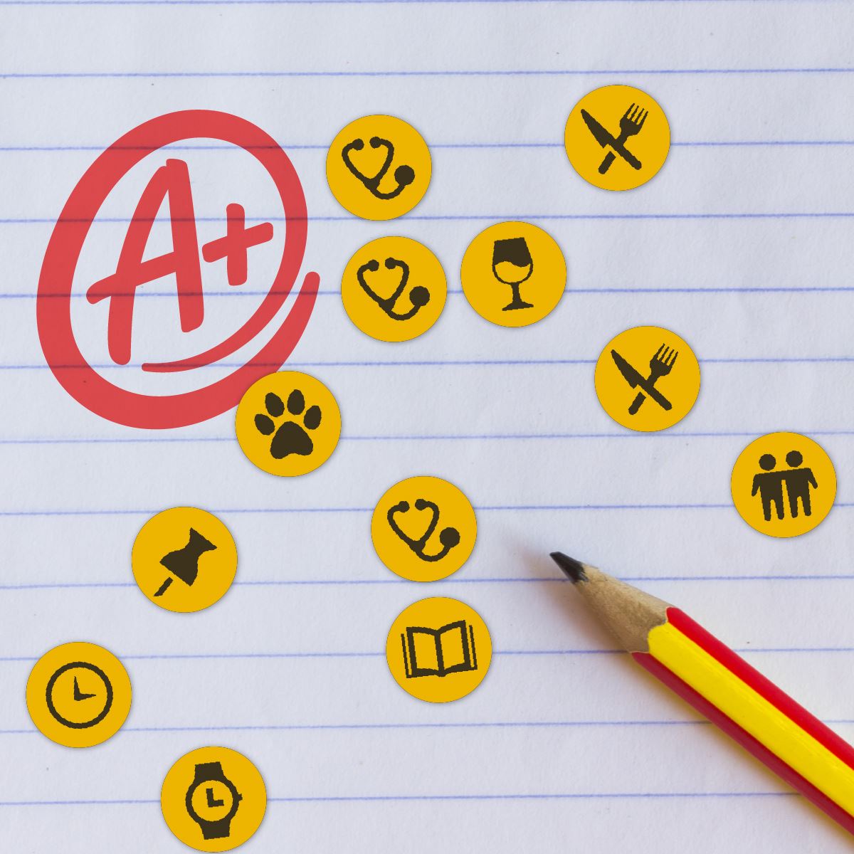 900 Yellow Mini Planner Dots 10mm Everyday Motivational Spot Diary Stickers