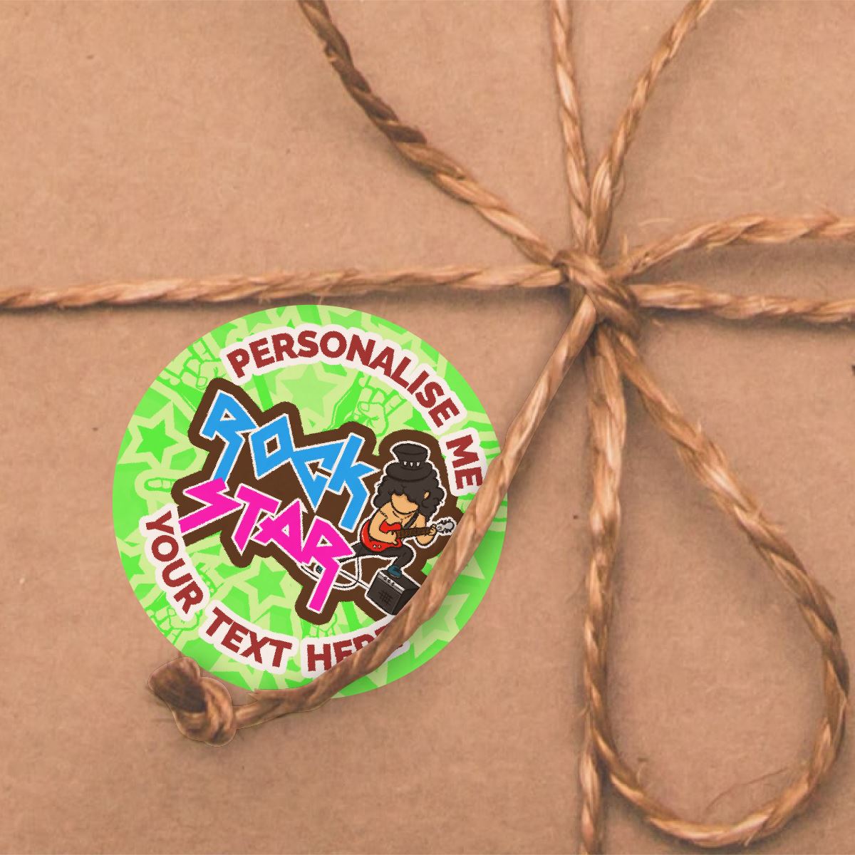 144 Rockstar Personalised 30mm Reward Stickers for Football Clubs, schools