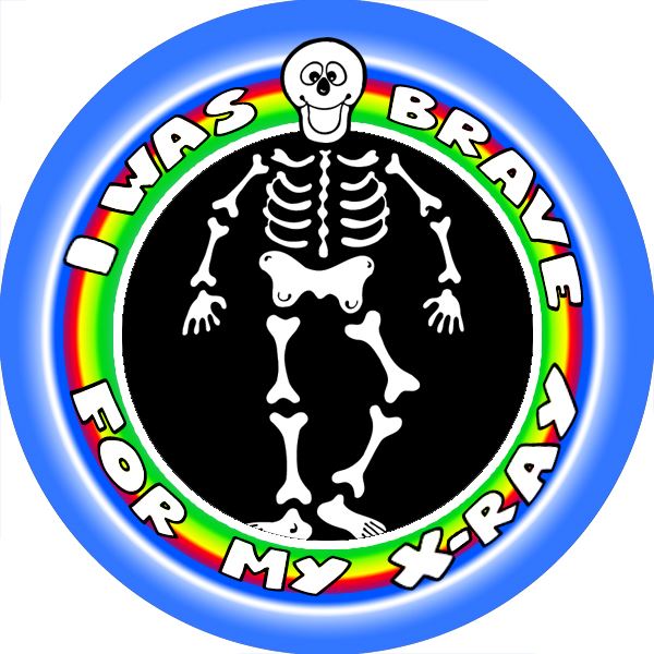 144 X-Ray Bravery Award 30mm Reward Stickers for Nurses, Doctors or Dentists