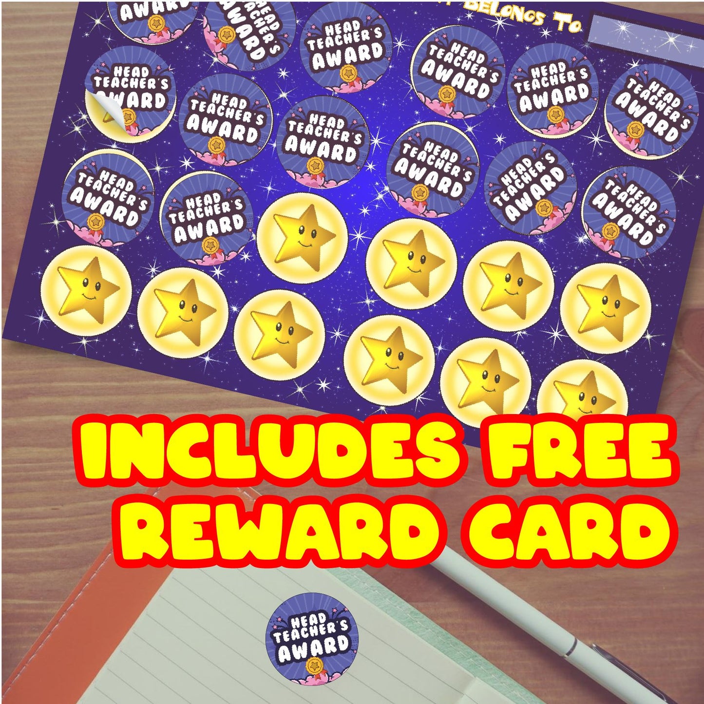 144 Head Teachers Award 30mm Reward Stickers for Teachers, Parents and Schools