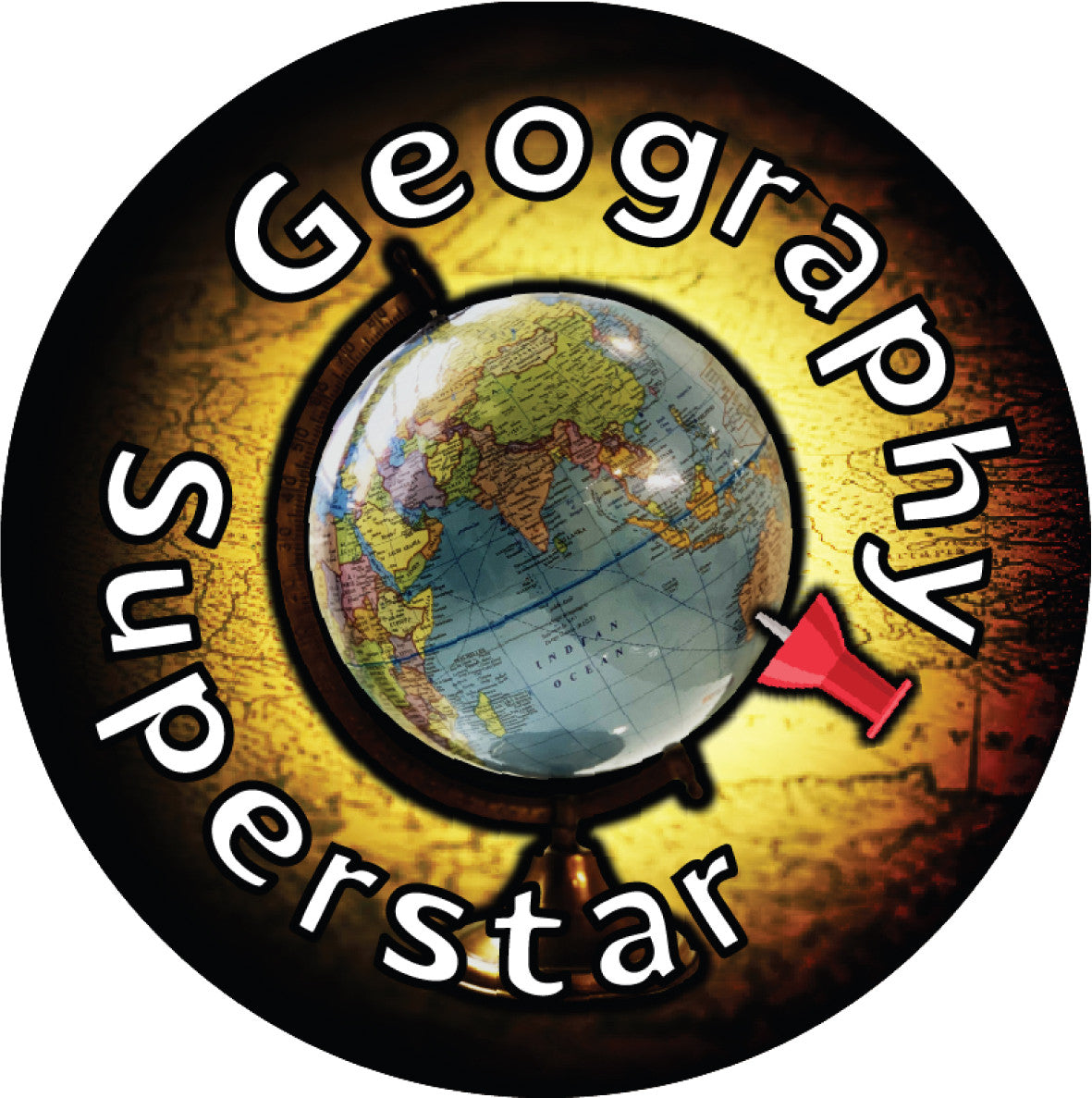Sticker Stocker - 144 Geography Superstar 30mm Stickers for School Teachers, Parents and Nursery