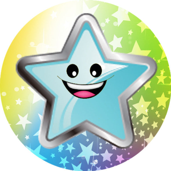 Sticker Stocker 144 Smiling Star 30mm Stickers for School Teachers, Parents and Party Bags