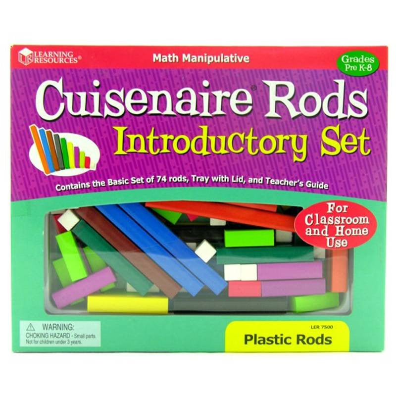 Learning Resources Learning Resources - 74 Cuisenaire plastic rods and Tray Set