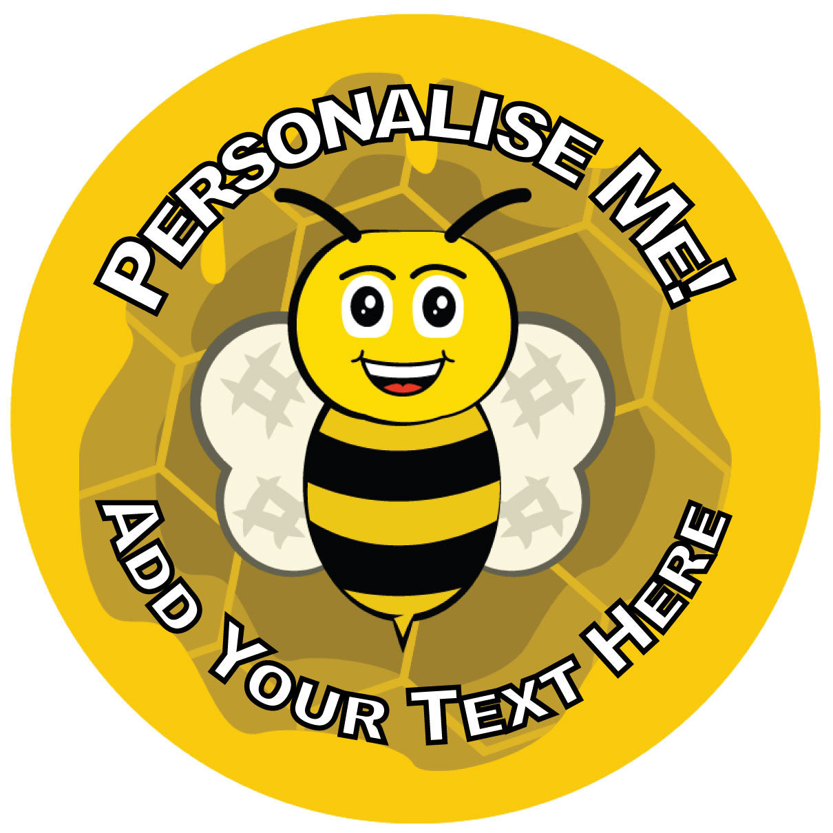 Sticker Stocker 144 Personalised Busy Bees 30mm Reward Stickers for School Teachers, Parents and Nursery