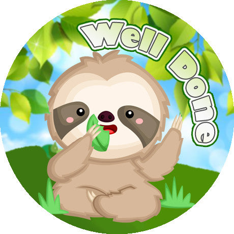 Sticker Stocker 144 Smart Sloth Praise Words 30mm Stickers for Teachers, Parents and Party Bags