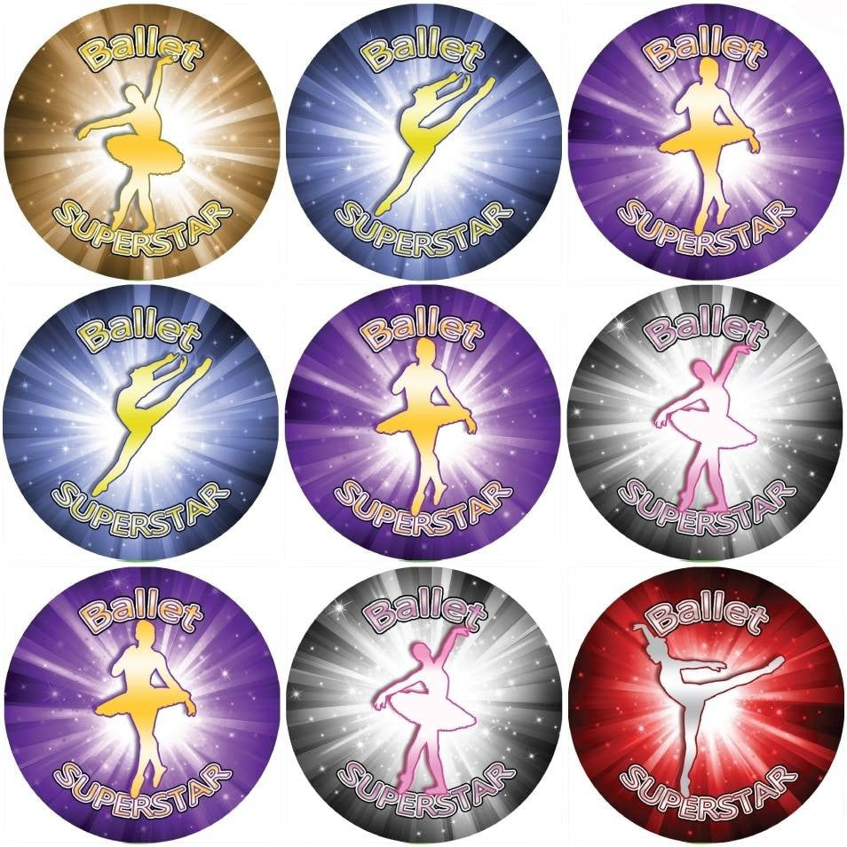 Sticker Stocker 144 Ballet Dancing Rewards 30mm Stickers for Dance Teachers and Parents