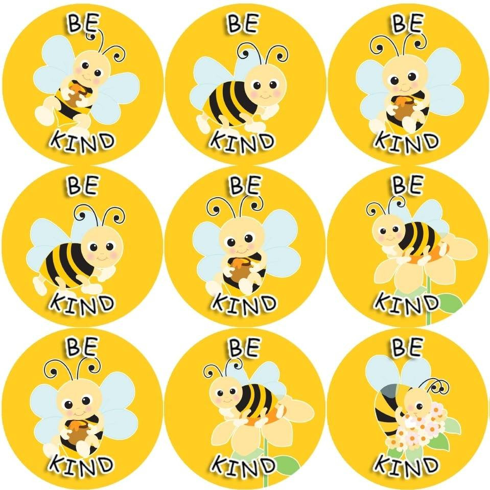 Sticker Stocker 144 Be Kind Buzzing Bee 30 mm Reward Stickers for School Teachers, Parents and Nursery