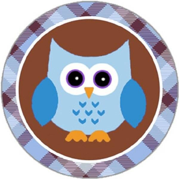 Sticker Stocker 144 Blue Owl 30mm Round Childrens Reward Stickers for Teachers, Parents and Party Bags