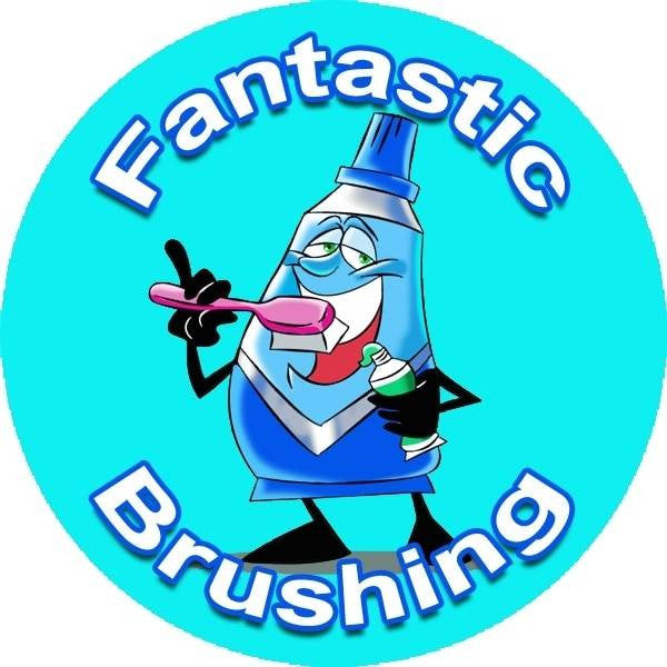 Sticker Stocker 144 Brilliant Brushing 30mm Reward Stickers for Teachers, Parents Dentist and Party Bags