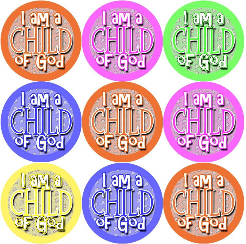 Sticker Stocker 144 Child of God 30mm Round Childrens Christian Reward Stickers - Teachers or Parents