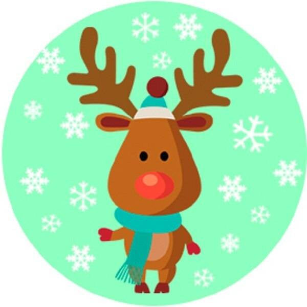 Sticker Stocker 144 Christmas Friends 30mm Childrens Reward Stickers for Teachers or Parents