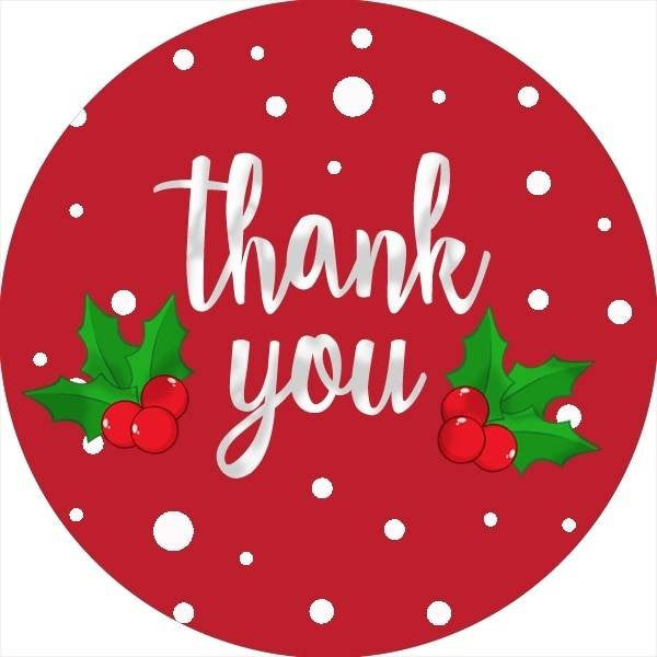 Sticker Stocker 144 Christmas Thank you 30mm Childrens Xmas Reward Stickers for Teachers or Parents