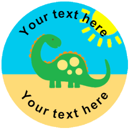 Sticker Stocker 144 Colourful Dinosaurs Personalised 30 mm Reward Stickers for School Teachers, Parents and Nursery