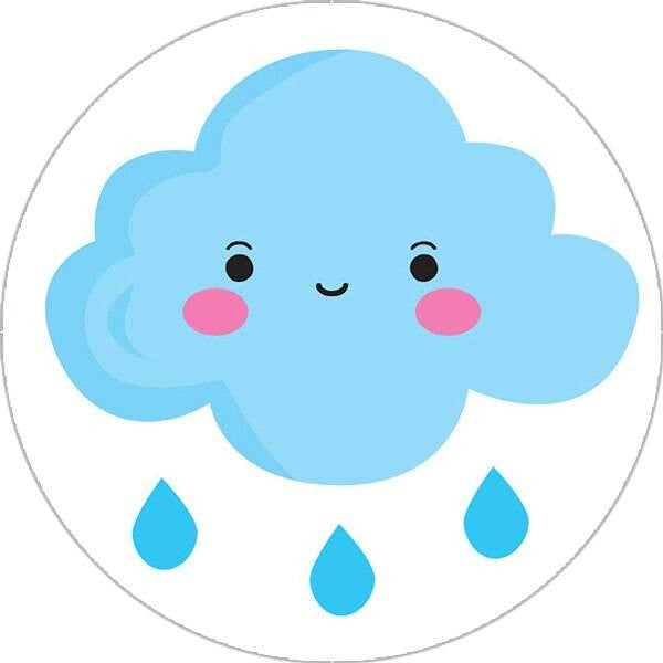 Sticker Stocker 144 Cute Weather 30 mm Reward Stickers for School Teachers, Parents and Nursery