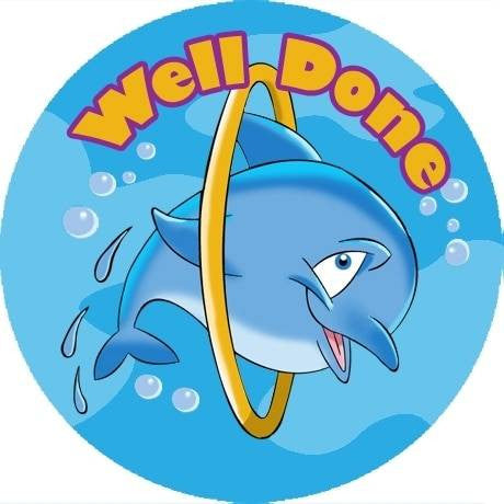 Sticker Stocker 144 Dolphin 30mm Reward Stickers for Teachers, Parents and Party Bags